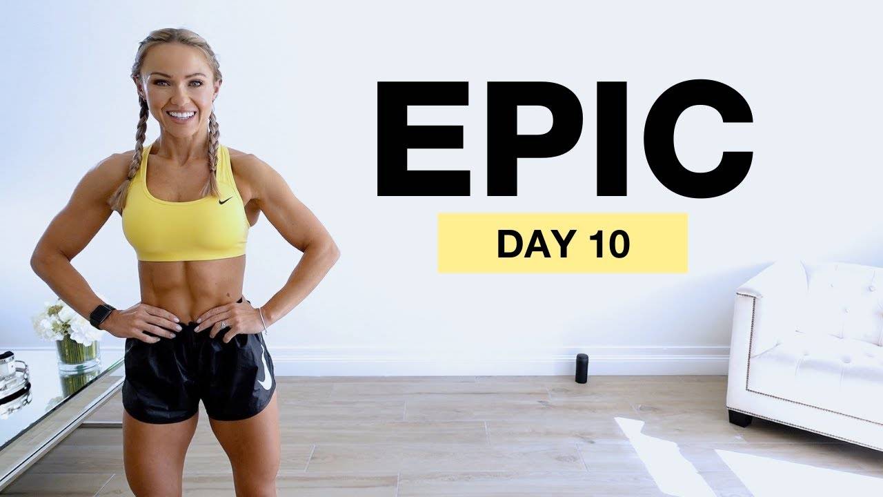 Caroline Girvan - Day 10 of EPIC _ 30 Min Full Body Burpee HIIT Workout No Repeat смотреть онлайн