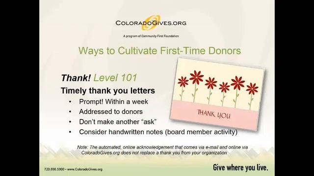 Nurturing Long Lasting Relationships with Your Donors After Colorado Gives Day смотреть онлайн