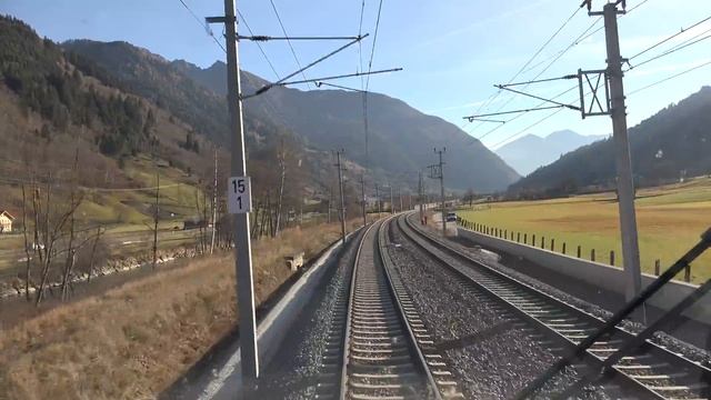 4K Führerstandsmitfahrt Tauernbahn Salzburg - Tarvisio Boscoverde BR 185