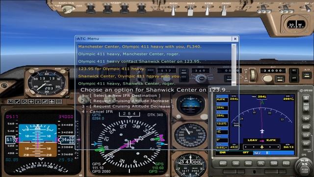 FSX Olympic Airlines flight 411 (747) смотреть онлайн