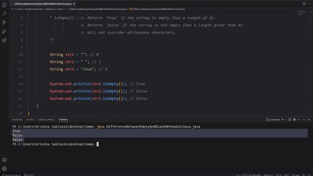 Exploring the Difference between isEmpty() and isBlank() Methods in Java String Class смотреть онлайн