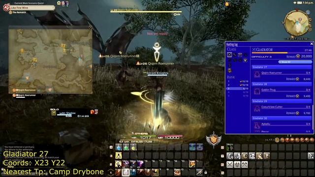 Gladiator Hunting Log Guide 1-50 Final Fantasy 14 Online смотреть онлайн