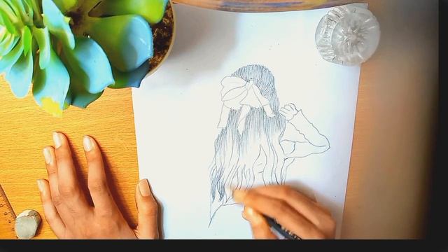 How to draw a sketch of Hidden face girl||Easy drawing||Step by step смотреть онлайн