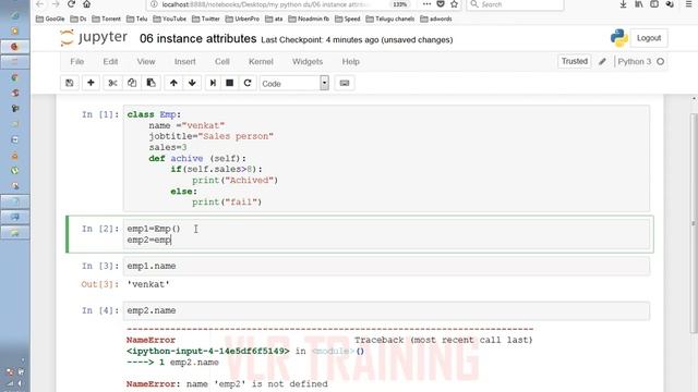Instance Attributes in Python Telugu | VLR Training Class 06 смотреть онлайн