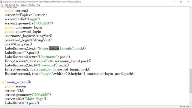 How to create a Graphical register and login form in Python using TKINTER - Part 1. смотреть онлайн