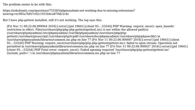 Ubuntu: phpmyadmin not working anymore since switching to php7 смотреть онлайн