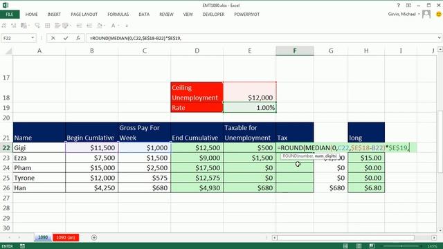 Excel Magic Trick 1090: MEDIAN Function 3 Amazing Uses: OR Criteria, Payroll, Commissions смотреть онлайн