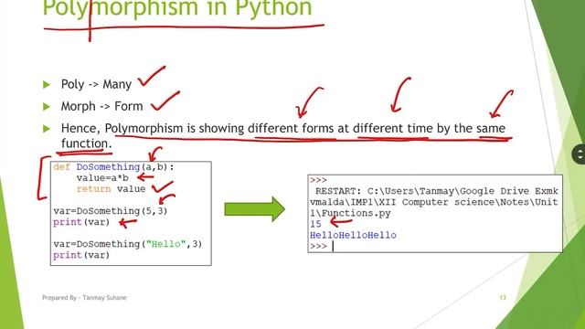 Polymorphism in Python Functions || CLASS 12 XII Computer Science смотреть онлайн