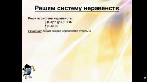 Решение систем неравенств с двумя переменными.