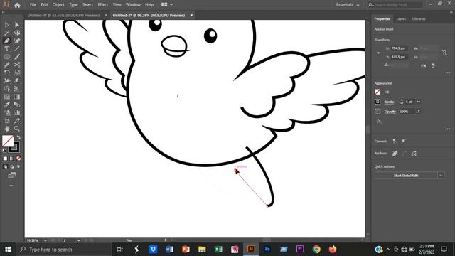 How To Draw a Bird | Bird Vector Art | Adobe Illustrator CC Tutorial смотреть онлайн