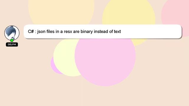 C# : json files in a resx are binary instead of text смотреть онлайн