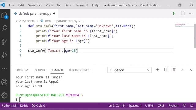 Default Parameters (Python) смотреть онлайн
