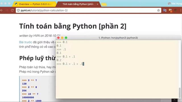 [PyMi.vn] Phép luỹ thừa và chú ý về float смотреть онлайн