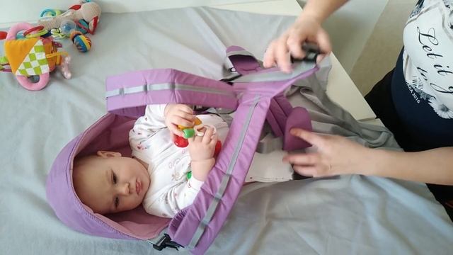 Как надеть рюкзак-кенгуру BabyActive Simple за 1 минуту смотреть онлайн