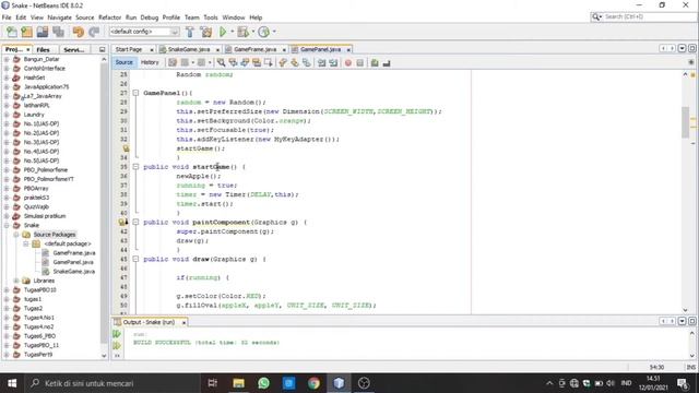 REVIEW APLIKASI SNAKE GAME SEDERHANA MENGGUNAKAN JAVA NETBEANS (OPP) смотреть онлайн