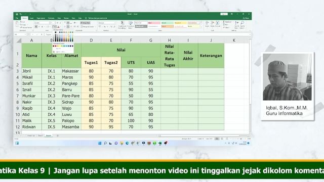 Praktikum Informatika Kelas 9 | Excel смотреть онлайн