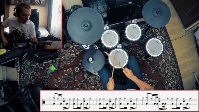 Sonne Drum cover Rammstein (Drums tutorial) смотреть онлайн