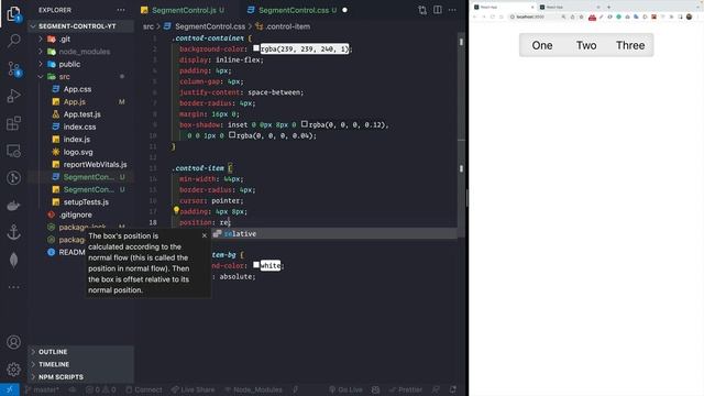 iOS style Segment control in React using Framer motion смотреть онлайн