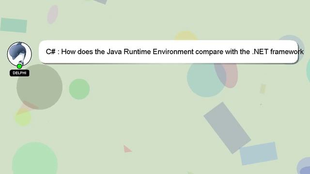 C# : How does the Java Runtime Environment compare with the .NET framework in terms of compilation смотреть онлайн