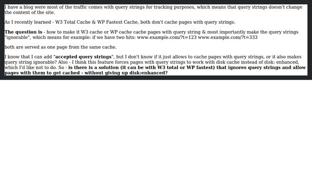 Wordpress: W3 total Cache - Site with query strings смотреть онлайн