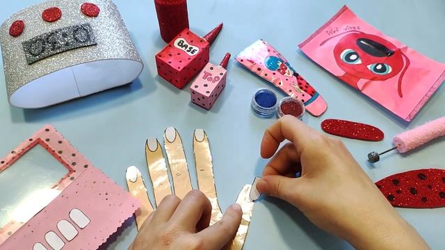 Ногти из бумаги | Как сделать красивый маникюр Леди Баг | Diy Бьюти Бокс смотреть онлайн