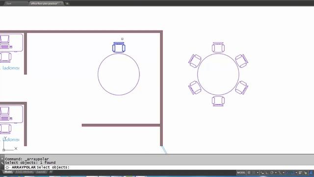 Autocad 2016 - Polar Array #64 смотреть онлайн