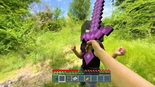 Minecraft in Real Life POV - CRAFTING GOD DIAMOND PICKAXE in Realistic Minecraft 創世神第一人稱真人版 смотреть онлайн