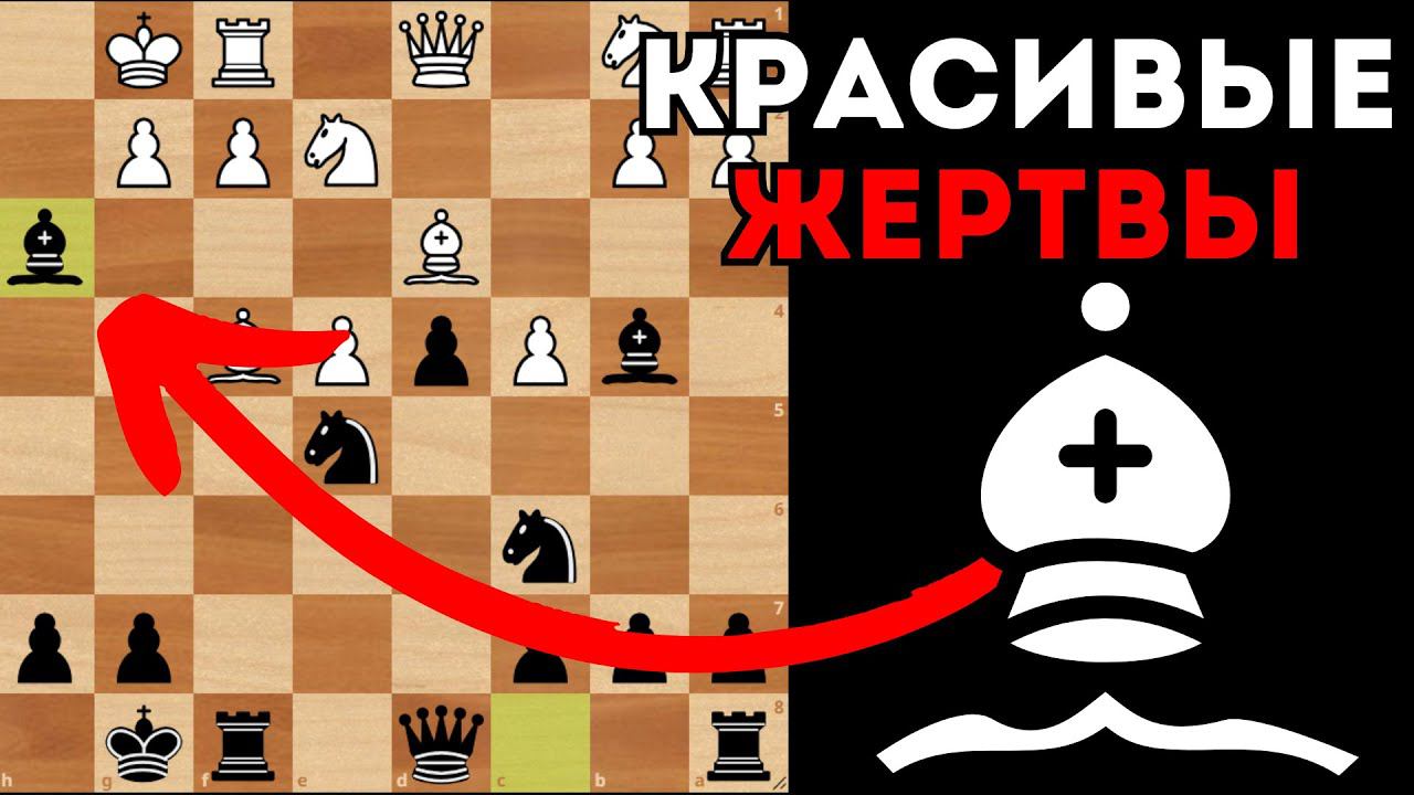 Красивые жертвы фигур в редком контргамбите Альбина. Шахматы смотреть онлайн