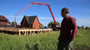 Заливаем монолитную подвесную плиту на ЖБ сваях