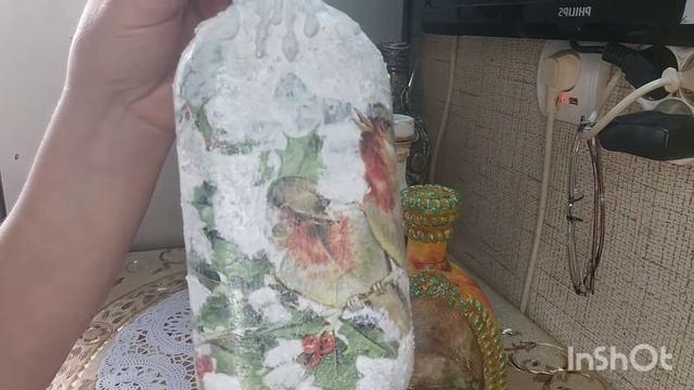 5 вариантов декупажа бутылок. смотреть онлайн