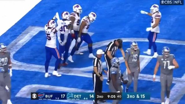 Ed Oliver Sacks Jared Goff for a Safety | Bills vs Lions смотреть онлайн