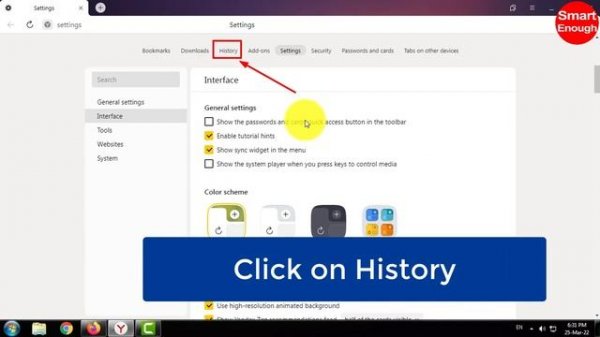 How to clear Yandex Browser History?