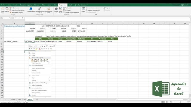 DESCARGAR datos de INTERNET con Excel que NO están en TABLAS (versión extendida) смотреть онлайн