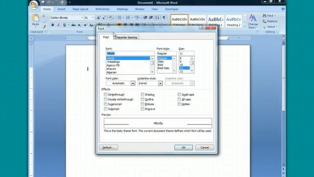Changing Default Font and Font Size in Word смотреть онлайн