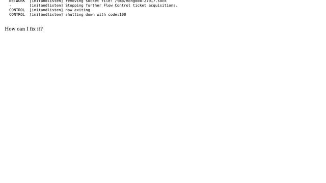 Unable to start mongodb as a service - Exception; Collection does not have UUID in KVCatalog смотреть онлайн