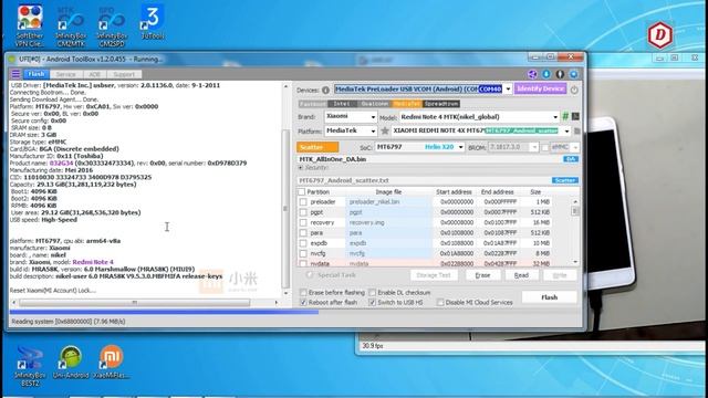 Redmi NOTE 4X MTK Remove Mi CLOUD Via UFI - Android ToolBox смотреть онлайн
