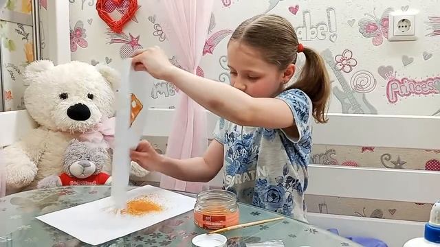 Как сделать аппликацию из песка и клея ПВА. Простой детский вариант аппликации смотреть онлайн