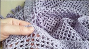 Как связать пончо- накидку крючком . Обзор . Быстрый и простой способ.