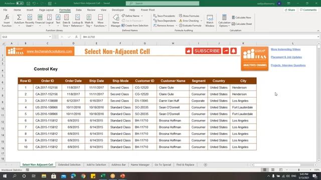 SELECT NON-ADJACENT CELLS - KANNADA | ADVANCED EXCEL TIPS AND TRICKS смотреть онлайн
