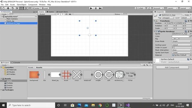 TicTacToe using Unity - Part1 (Add Splash Screen) смотреть онлайн
