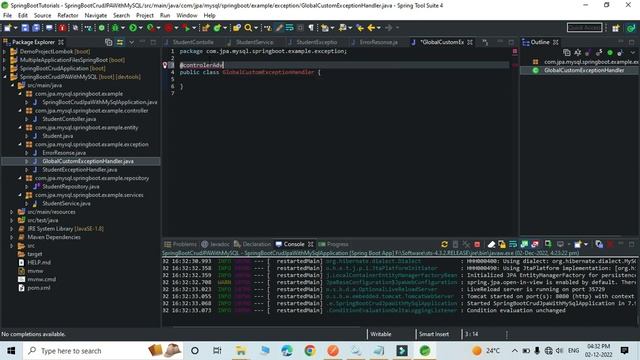 Create Global Exception in SpringBoot @ExceptionHandler, @ControllerAdvice #javatcoding #springboot смотреть онлайн