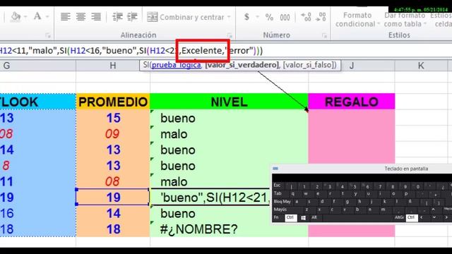 Excel 2010 Funcion lógica si anidada смотреть онлайн