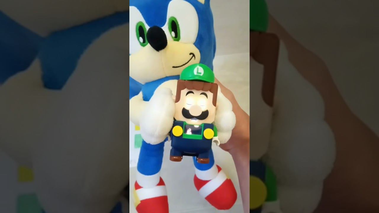 Sonic Plush is playing with Lego Luigi in The Mighty Bowser mod Barcode draw Video #8 #shorts #sonic смотреть онлайн