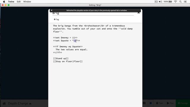 Beginning Interactive Fiction with Twine and SugarCube - E4 - If Statements, Part One смотреть онлайн