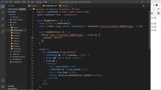 Full React Tutorial #31 - Deleting Blogs смотреть онлайн