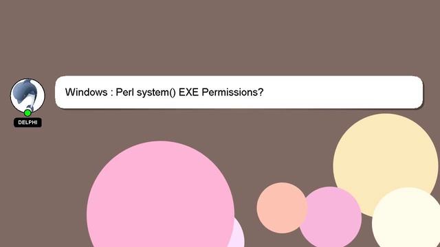 Windows : Perl system() EXE Permissions? смотреть онлайн