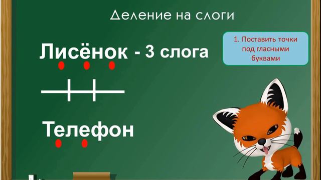 Лисёнок учится делить слова на слоги смотреть онлайн