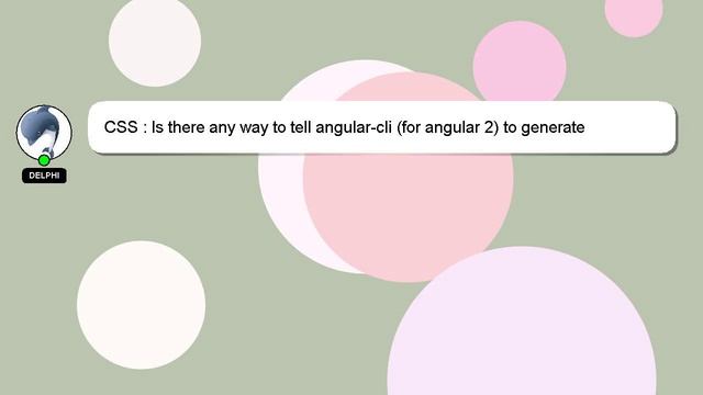 CSS : Is there any way to tell angular-cli (for angular 2) to generate minified version of css? смотреть онлайн