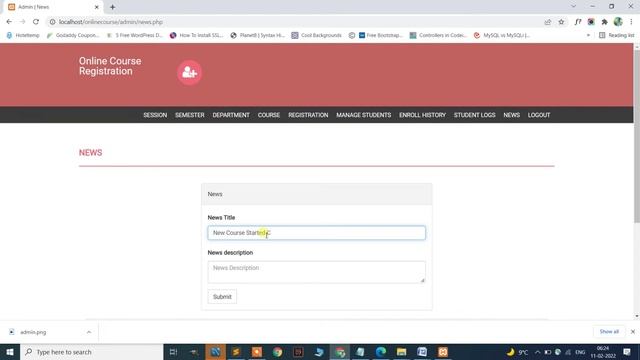 Online Course Registration Using PHP and MySQL | PHPGurukul смотреть онлайн