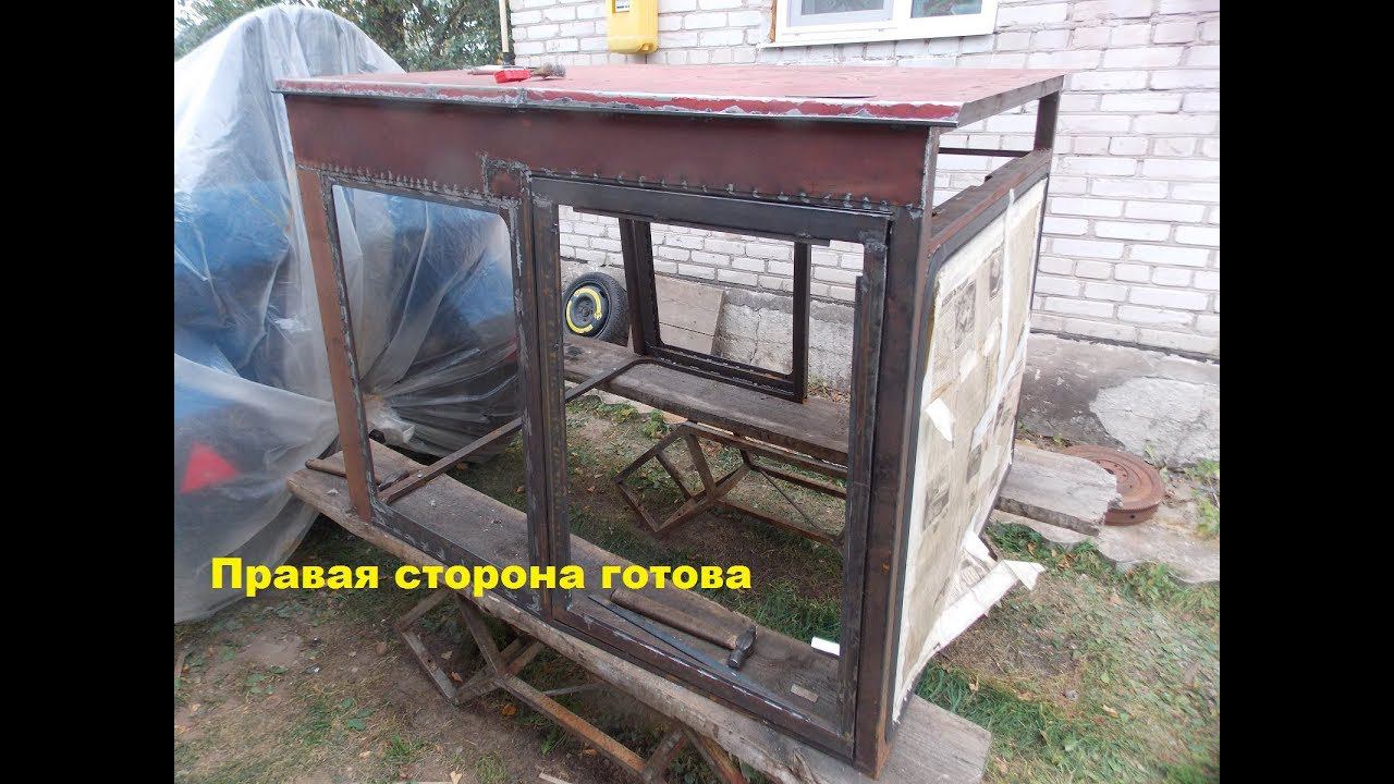 Самодельный трактор.Процесс сборки.Правая сторона кабины. #140 смотреть онлайн